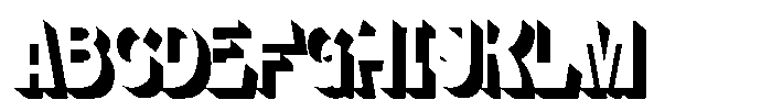 Gurow Extrude Font UPPERCASE