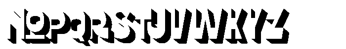 Gurow Extrude Font UPPERCASE