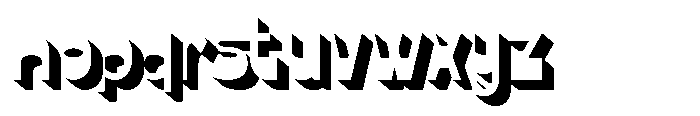 Gurow Extrude Font LOWERCASE