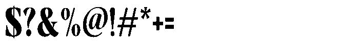 Gustian Black Condensed Font OTHER CHARS