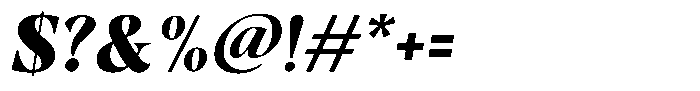 Gustian Black Italic Font OTHER CHARS