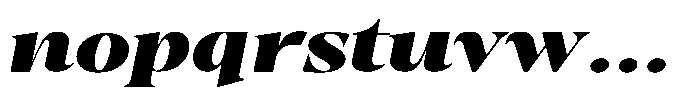 Gustian Black Semi Expanded Italic Font LOWERCASE