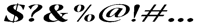 Gustian Bold Expanded Italic Font OTHER CHARS