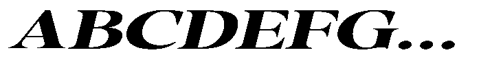 Gustian Bold Expanded Italic Font UPPERCASE