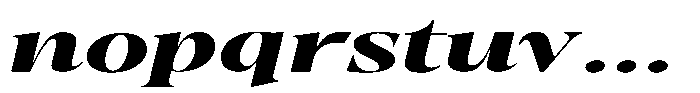 Gustian Bold Expanded Italic Font LOWERCASE