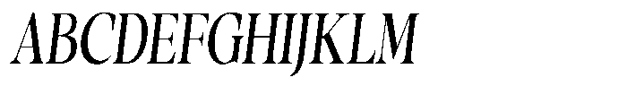 Gustian Condensed Italic Font UPPERCASE
