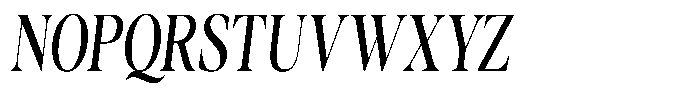 Gustian Condensed Italic Font UPPERCASE