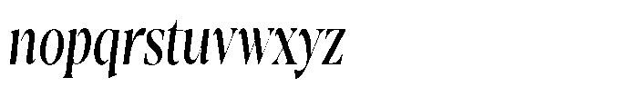 Gustian Condensed Italic Font LOWERCASE