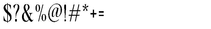 Gustian Condensed Font OTHER CHARS