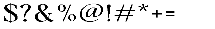 Gustian Expanded Font OTHER CHARS