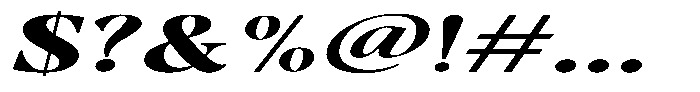Gustian Extra Bold Expanded Italic Font OTHER CHARS