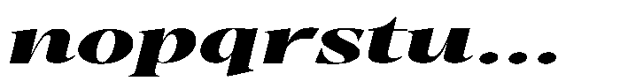 Gustian Extra Bold Expanded Italic Font LOWERCASE