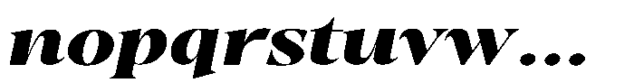 Gustian Extra Bold Semi Expanded Italic Font LOWERCASE