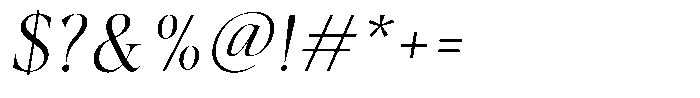 Gustian Extra Light Italic Font OTHER CHARS