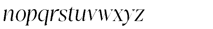 Gustian Extra Light Italic Font LOWERCASE