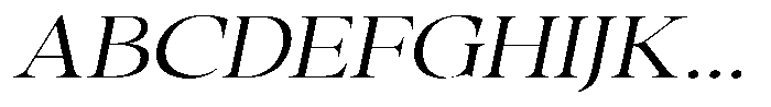 Gustian Extra Light Semi Expanded Italic Font UPPERCASE