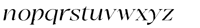 Gustian Extra Light Semi Expanded Italic Font LOWERCASE