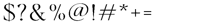 Gustian Extra Light Semi Expanded Font OTHER CHARS