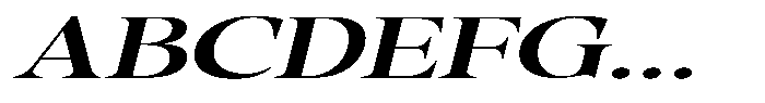 Gustian Medium Expanded Italic Font UPPERCASE