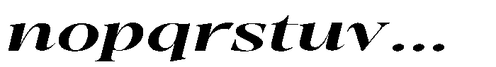 Gustian Medium Expanded Italic Font LOWERCASE