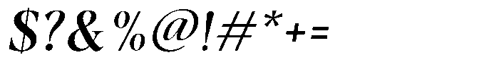 Gustian Medium Italic Font OTHER CHARS