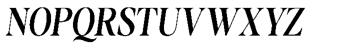 Gustian Medium Semi Condensed Italic Font UPPERCASE