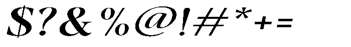 Gustian Medium Semi Expanded Italic Font OTHER CHARS