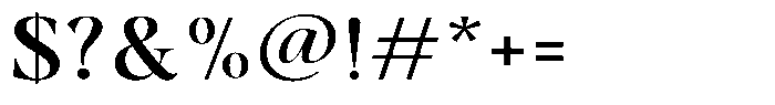 Gustian Medium Semi Expanded Font OTHER CHARS