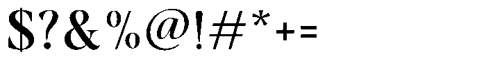 Gustian Medium Font OTHER CHARS