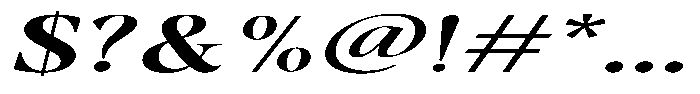 Gustian Semi Bold Expanded Italic Font OTHER CHARS