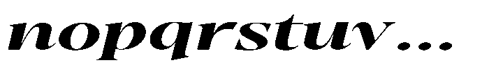 Gustian Semi Bold Expanded Italic Font LOWERCASE