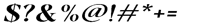 Gustian Semi Bold Semi Expanded Italic Font OTHER CHARS