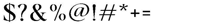 Gustian Semi Expanded Font OTHER CHARS