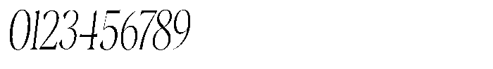 Gustian Thin Condensed Italic Font OTHER CHARS