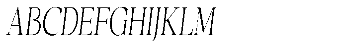 Gustian Thin Condensed Italic Font UPPERCASE