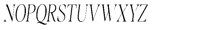 Gustian Thin Condensed Italic Font UPPERCASE