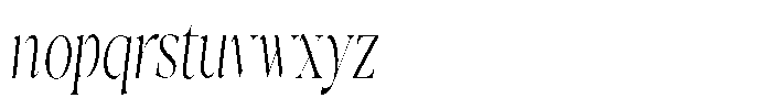 Gustian Thin Condensed Italic Font LOWERCASE