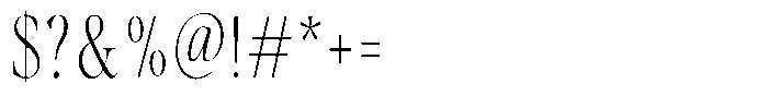 Gustian Thin Condensed Font OTHER CHARS