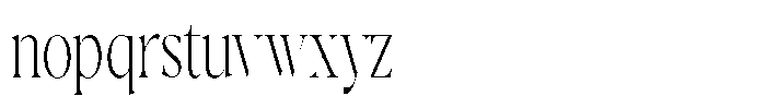 Gustian Thin Condensed Font LOWERCASE