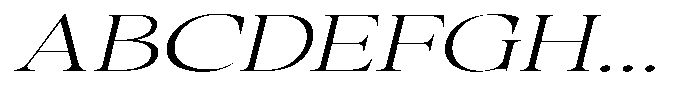 Gustian Thin Expanded Italic Font UPPERCASE