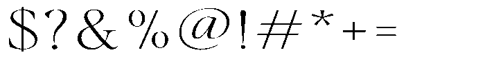 Gustian Thin Expanded Font OTHER CHARS