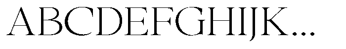 Gustian Thin Expanded Font UPPERCASE