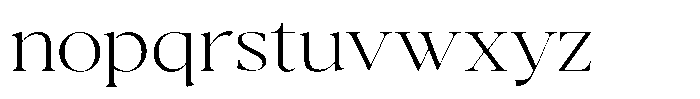 Gustian Thin Expanded Font LOWERCASE