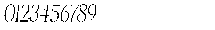 Gustian Thin Semi Condensed Italic Font OTHER CHARS