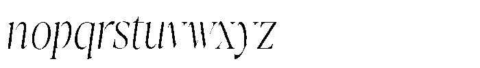 Gustian Thin Semi Condensed Italic Font LOWERCASE