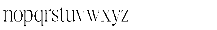 Gustian Thin Semi Condensed Font LOWERCASE