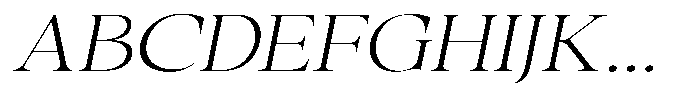 Gustian Thin Semi Expanded Italic Font UPPERCASE