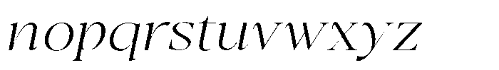 Gustian Thin Semi Expanded Italic Font LOWERCASE