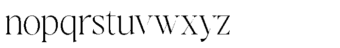Gustian Thin Font LOWERCASE