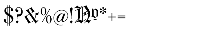 Gutenberg Gotisch Regular Font OTHER CHARS